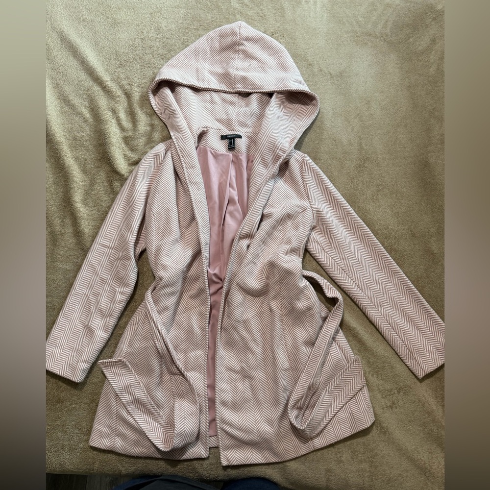 Pink Chevron Knit Cardigan